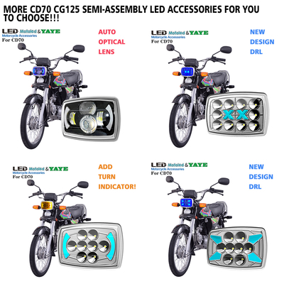 CD70 CG125 Motorcycle LED Headlight with DRL and Turn Signal