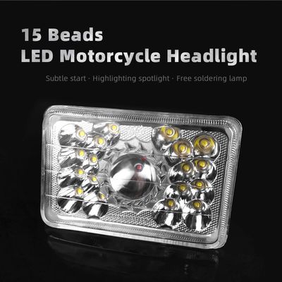 YAYE High Power 18 Beads Motorcycle LED Square Headlight with 1800LM Brightness and 50000 Hours Lifespan