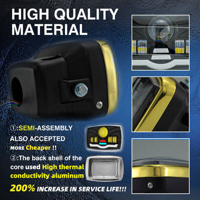 YAYE CD70 70cc Motorcycle Headlight Assembly with 6500K Projector Lens and Aviation Aluminum Parts for High Low Beam DRL Flash