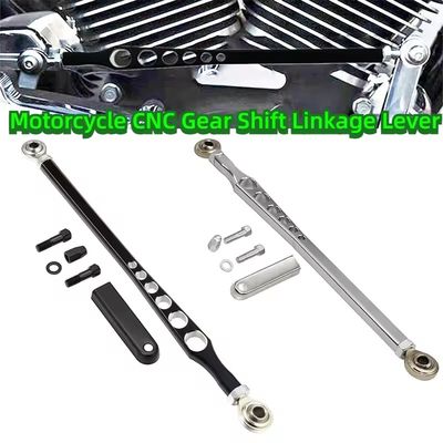 Motorcycle Gear Shift Linkage Black Chrome for Harley Touring Electra Glide Street Glide Tour Glides Trikes Softail 1980-later