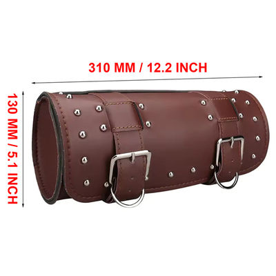 Motorcycle Bag Front Rear Fork Tool Saddlebag for Sportster Dyna Softail Chopper Bobber Cruiser PU Leather Luggage Bags
