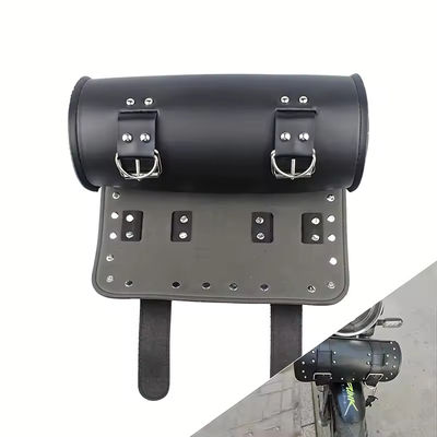 Motorcycle Bag Front Rear Fork Tool Saddlebag for Sportster Dyna Softail Chopper Bobber Cruiser PU Leather Luggage Bags