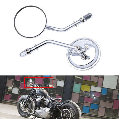 Long Pole Rearview Mirror Motorcycle Universal Retrofit Retro Round Mirror Motorcycle Rearview Mirror